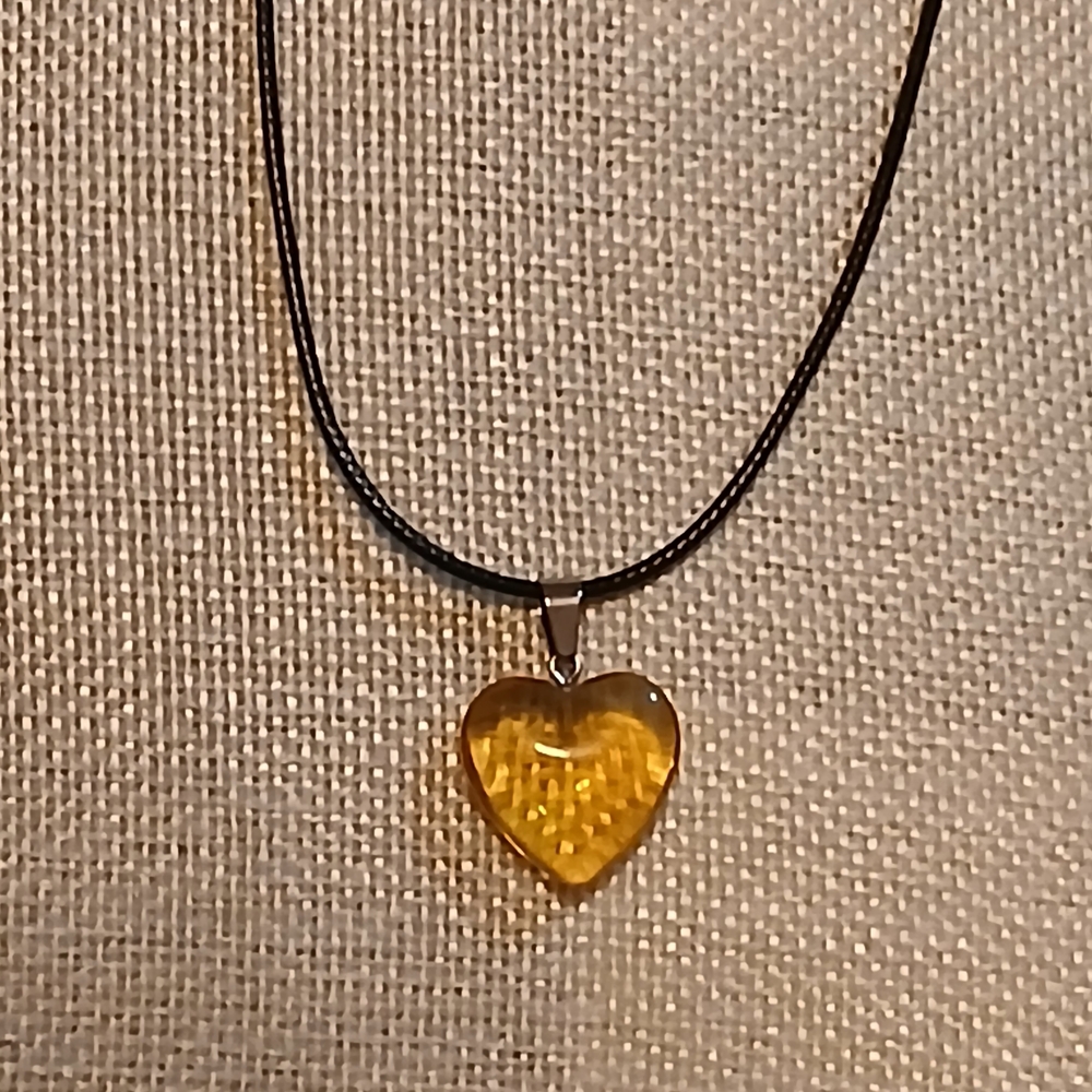 Citrine Heart Necklace